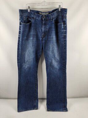 Express Jeans Mens 36x33 Blue Kingston Classic Fit Bootcut Denim